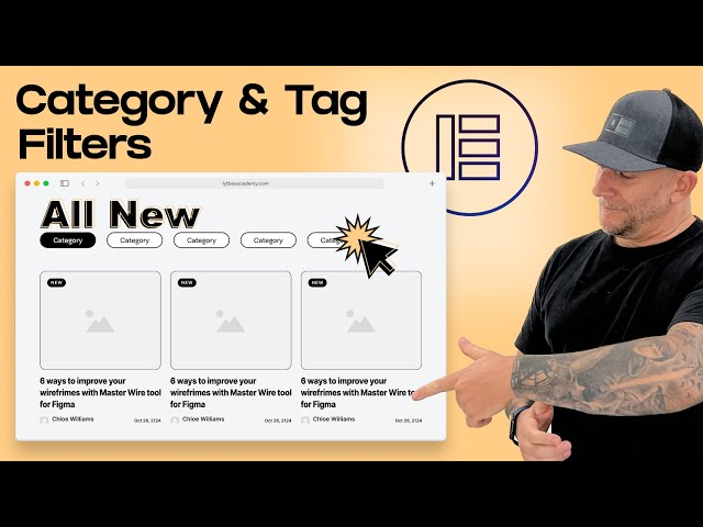 Elementor category and tag filters