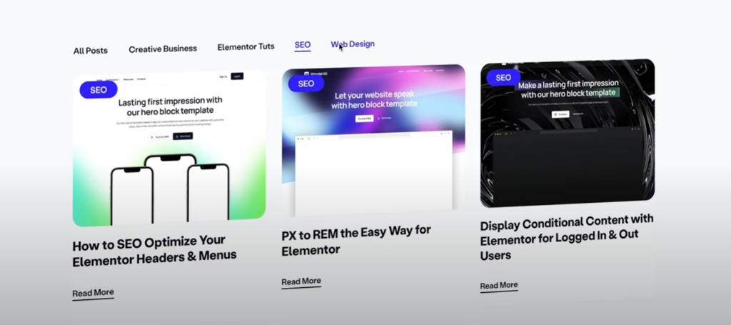 Elementor taxonomy filter