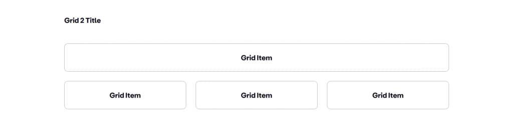 Grid layout with grid item spanning 3 column cells