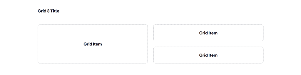 Grid layout with grid item spanning 2 row cells
