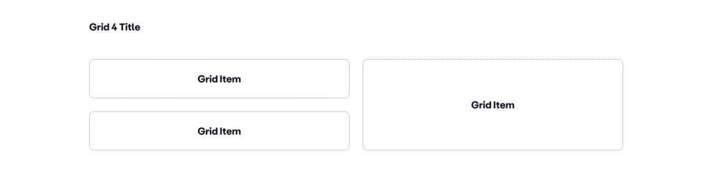 Grid layout with grid item spanning 2 row cells