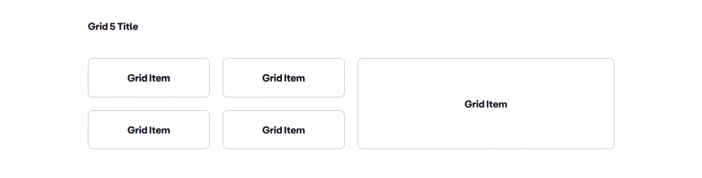 Grid layout with grid item spanning 2 row cells