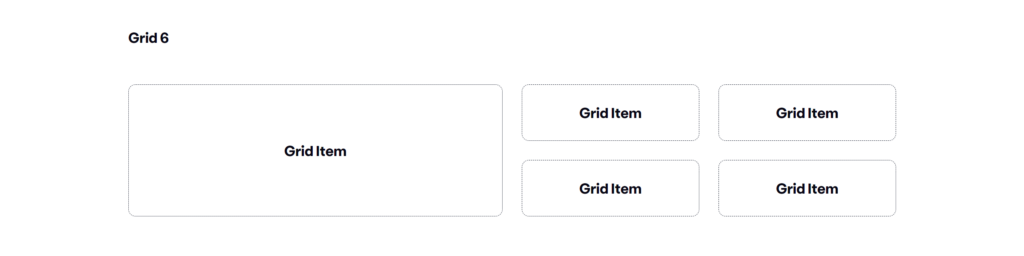 Grid layout with grid item spanning 2 row cells