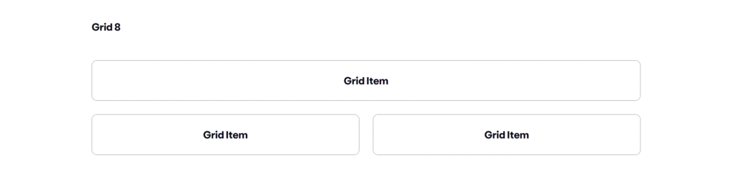 Grid layout with grid item spanning 2 column cells