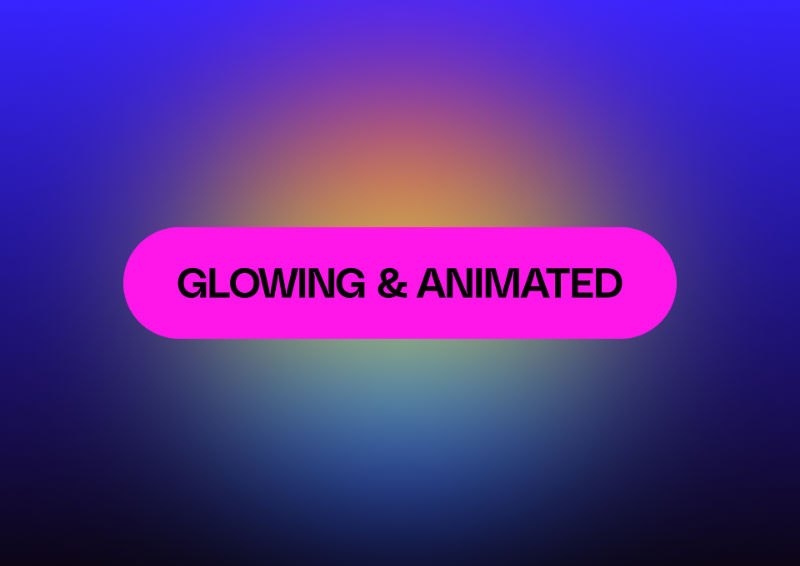 Colorful gradient backdrop with glowing pink text